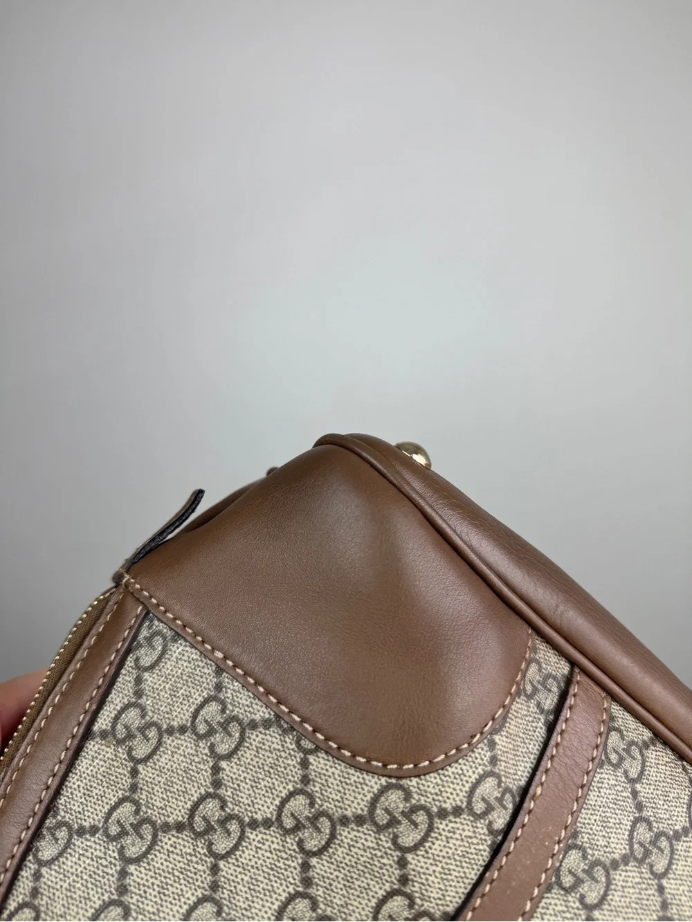 Gucci alma BB Brown GG Supreme Dome Satchel